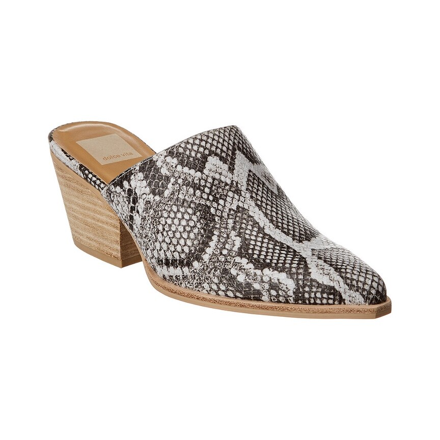 dolce vita snakeskin mules