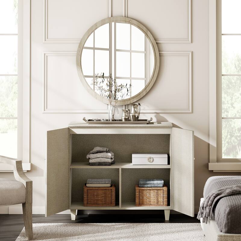 Wood Dresser with 2 Drawers and 3 Cabinets for Bedroom, 83" Wide