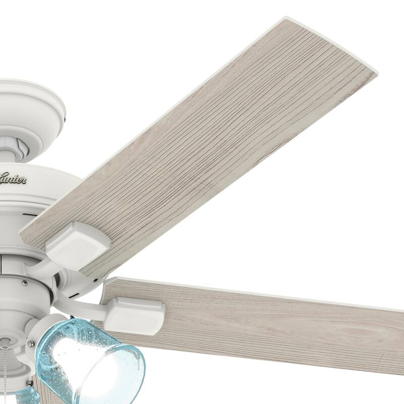 Hunter 52" Whittier Ceiling Fan with LED Light and Pull Chain - Matte White