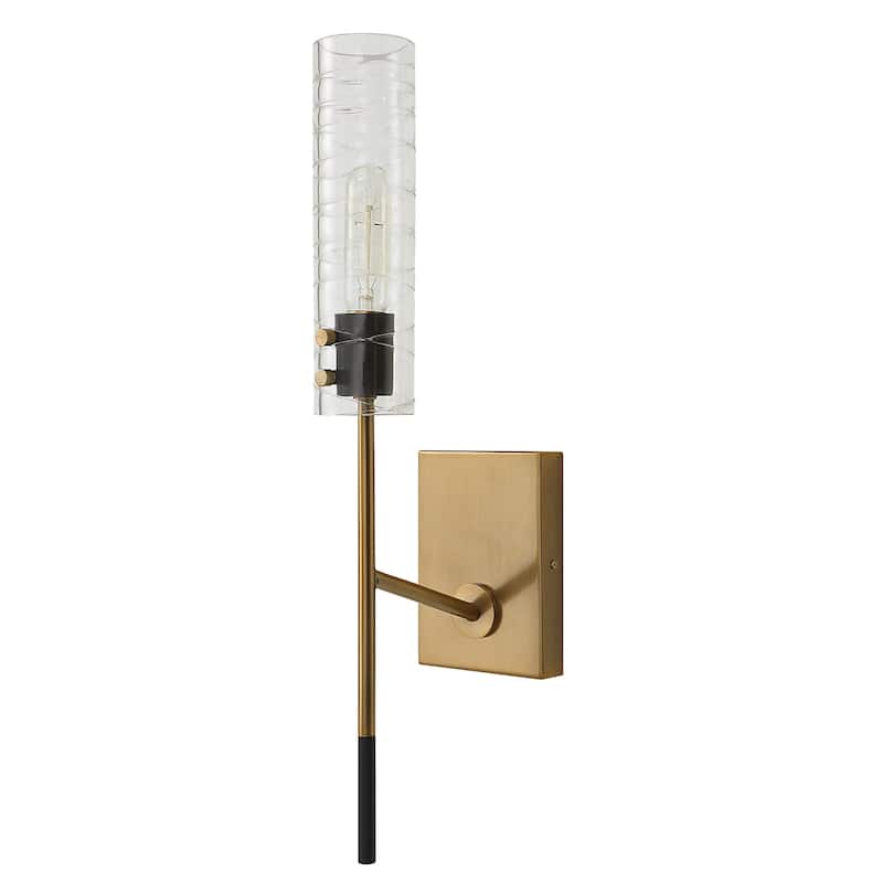 Uttermost Telesto 1 Light Brass Sconce - 22"H x 5"W x 7"D