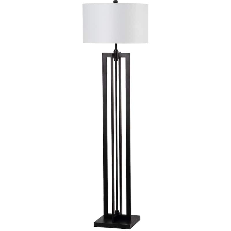 SAFAVIEH Lighting 59-inch Tanya Tower Black Floor Lamp - 17"x17"x59"