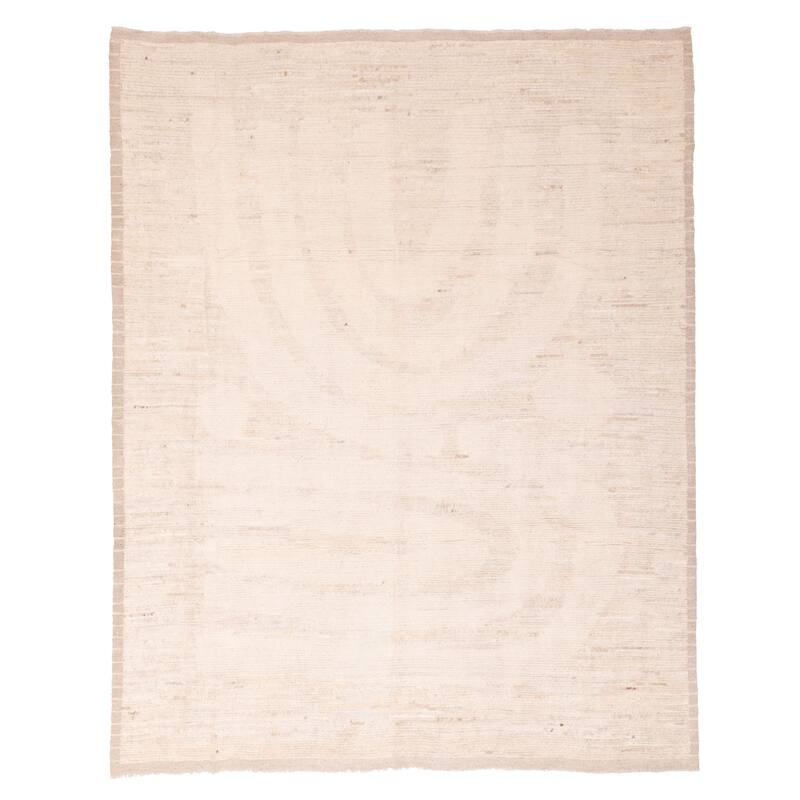 ECARPETGALLERY Hand-knotted Pak Finest Marrakesh Ivory Wool Rug - 8'3 x 10'0
