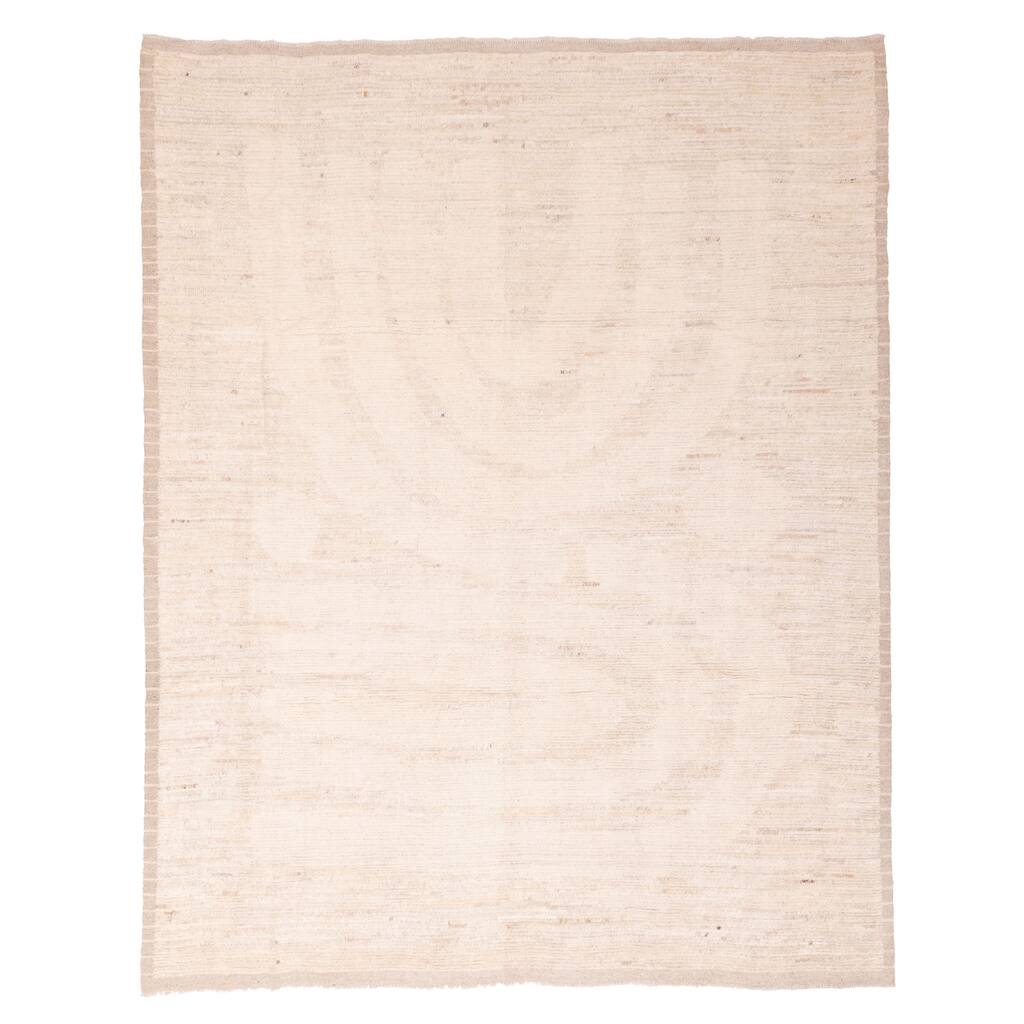 ECARPETGALLERY Hand-knotted Pak Finest Marrakesh Ivory Wool Rug - 8'3 x 10'0