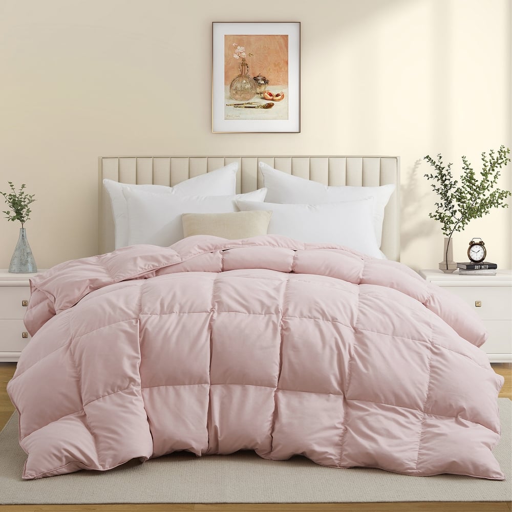 All Season Medium to Extra Warmth White Feather Down Comforter Duvet Insert