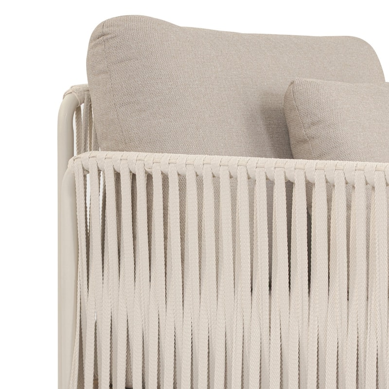 Poly & Bark Salvora Rope-Wrapped Coastal Outdoor Lounge Chair