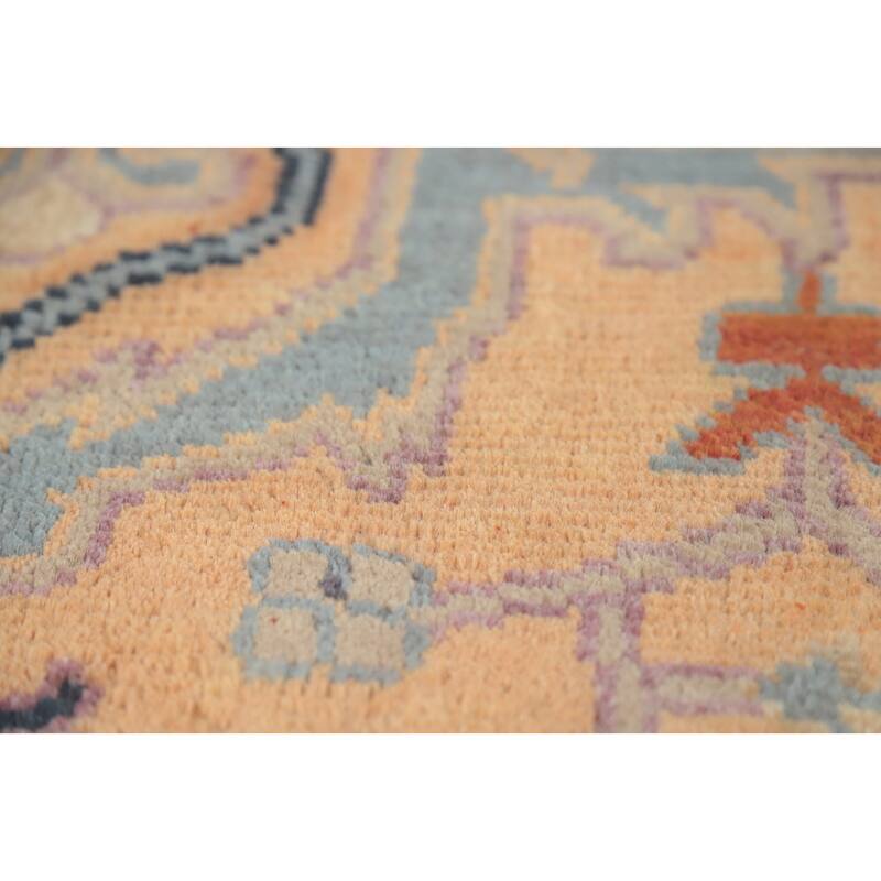 Heriz Serapi Indian Large Rug Hand-Knotted Wool Carpet - 9'8" x 14'1"