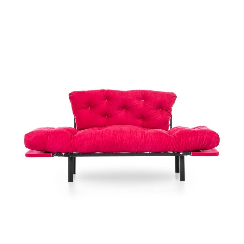 Gazapizm Metal Frame, Tufted Removable Cushions Loveseat