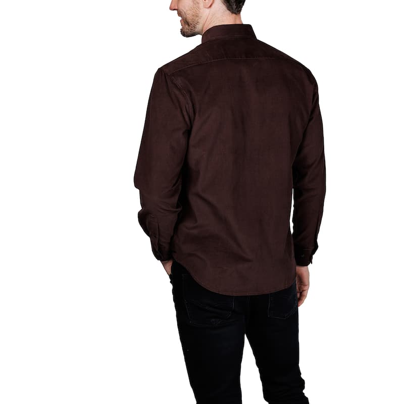 Tailorbyrd Men's Corduroy Button-Down Shirt
