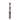 Crimson Plaid Realistic Flame LED Timer Taper - 7.75" high by .75" wide.