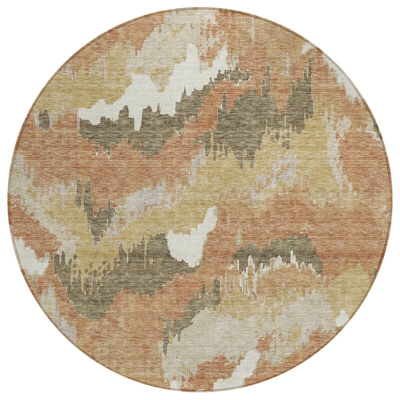 Machine Washable Indoor/ Outdoor Chantille Ombre Abstract Rug