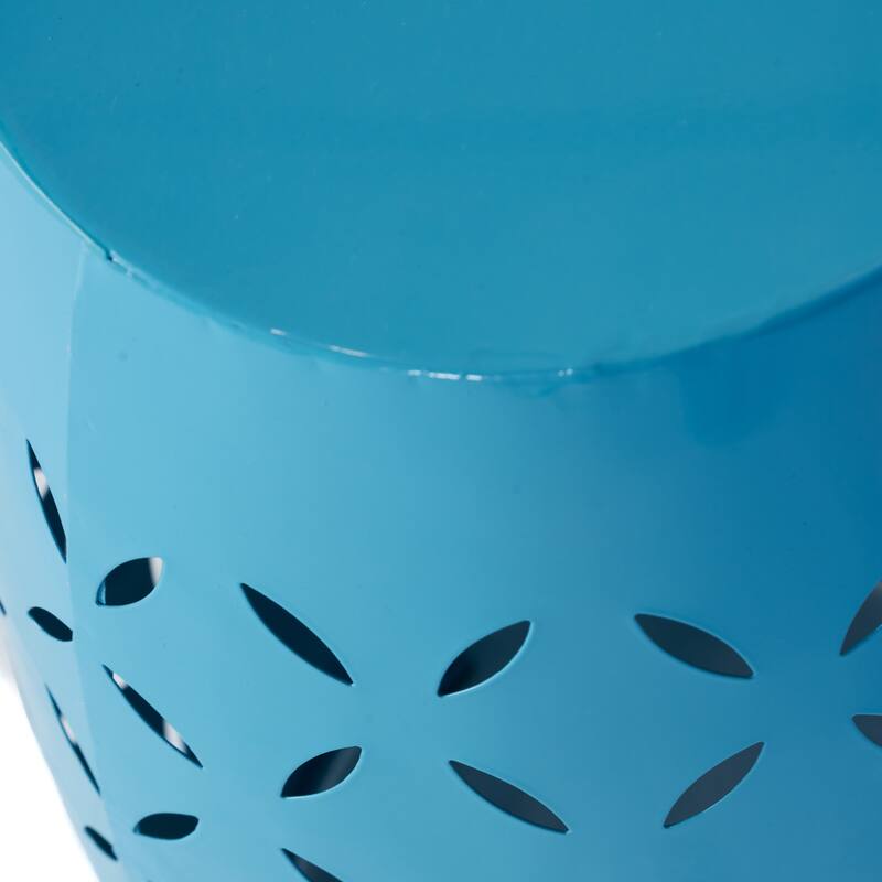 12" Accent Side Table, Cylindrical Design End Table for Living Room, Family Room, or Entryway, Industrial Style