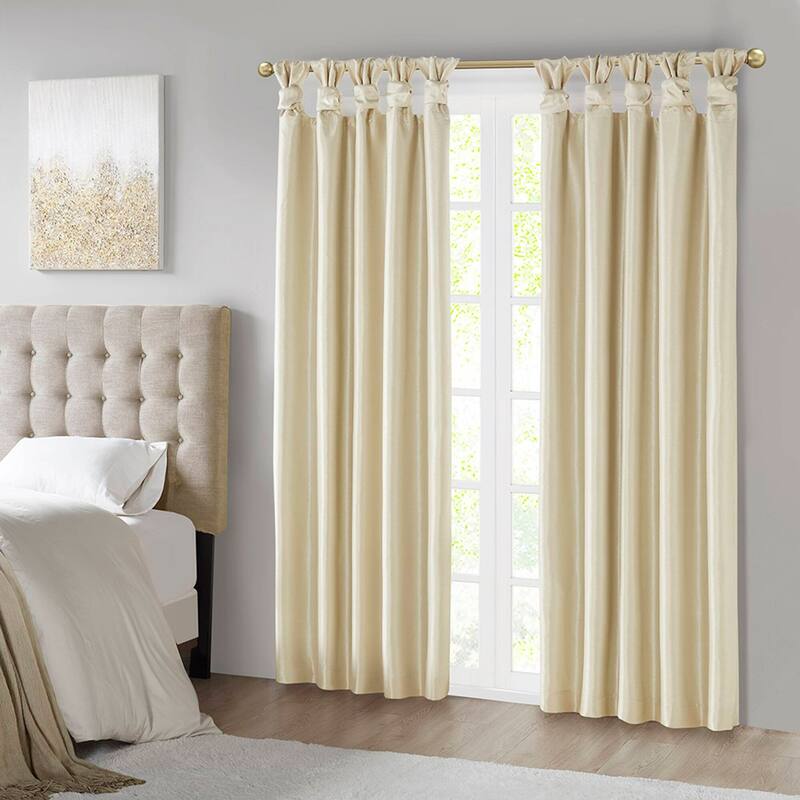 Madison Park Natalie Twist Tab Total Blackout Window Curtain Panel