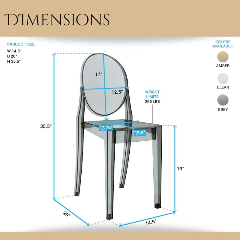 Modern Designs 2 and 4-piece Set of Stackable Transparent Ghost Chairs for Events - N/A