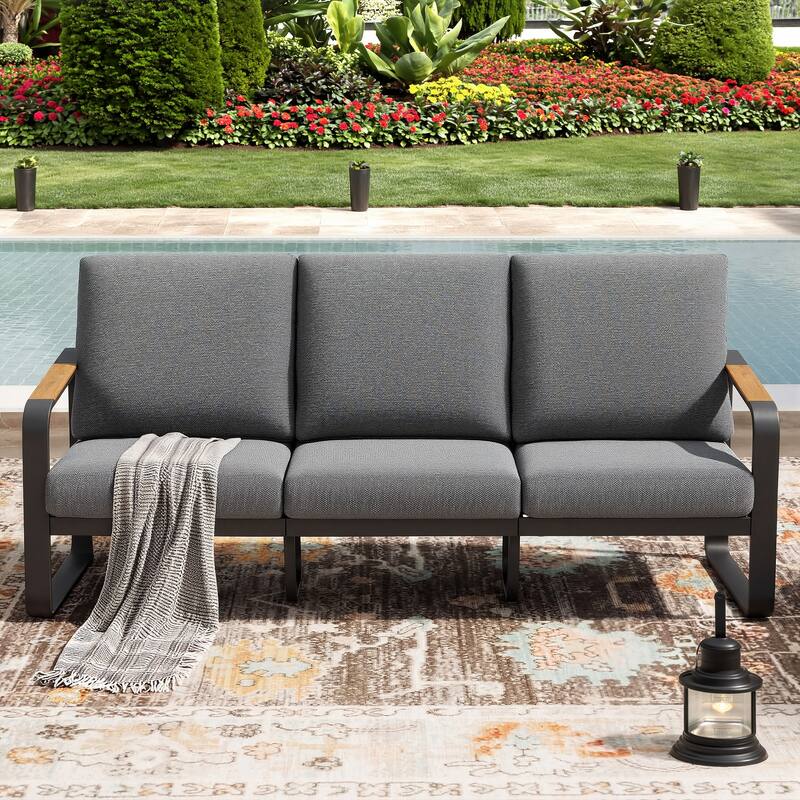 Outdoor Patio Conversation Chair, Loveseat, Sofa with Removable Cushions