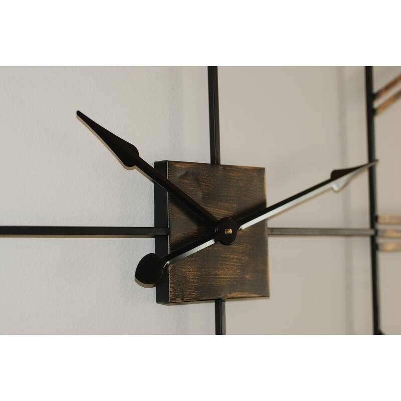Oversized Mirage Square Metal Wall Clock 42" - N/A
