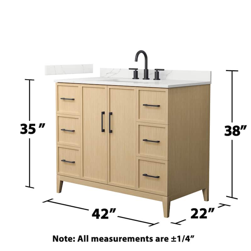 Wyndham Collection WCH717142S-QTZ-US3MXX Elan 42" Free Standing Single