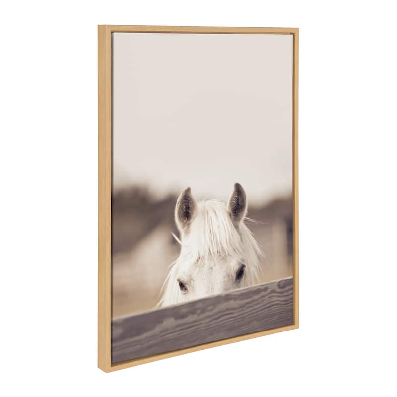 Kate and Laurel Sylvie Equine Framed Canvas by Robert Cadloff