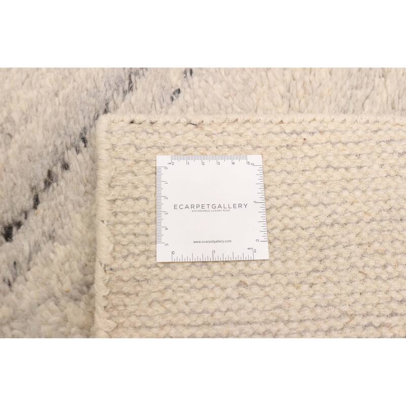 ECARPETGALLERY Hand-knotted Tangier Light Grey Wool Rug - 6'2 x 9'0