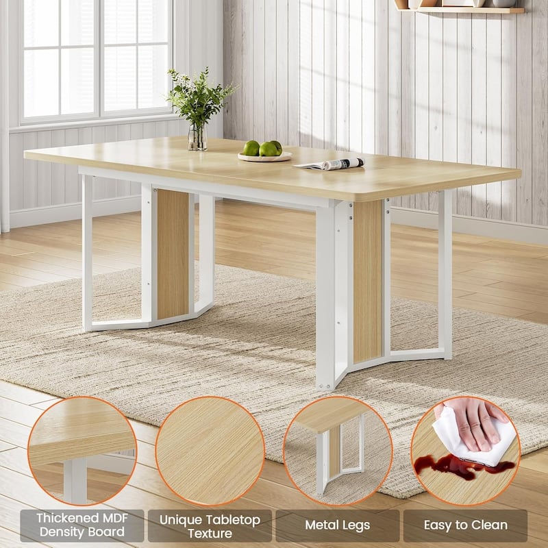 Dining Table Set 6 People Extendable Kitchen Table 4 Chairs