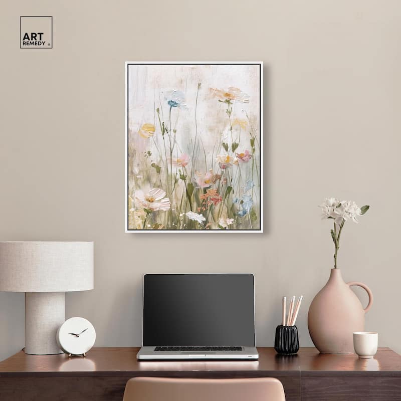Floral Luster Canvas by Art Remedy