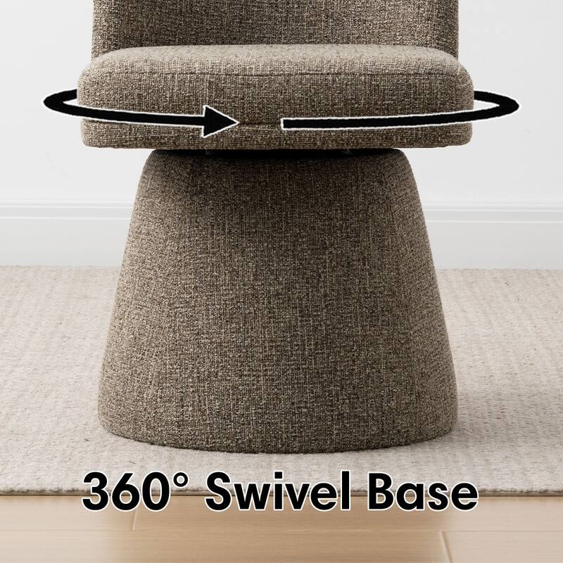 Upholstered Swivel Dining Chair(Set of 4)