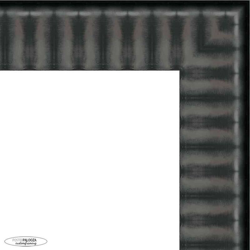 40x16 Contemporary Black Complete Wood Panoramic Frame with UV Acrylic