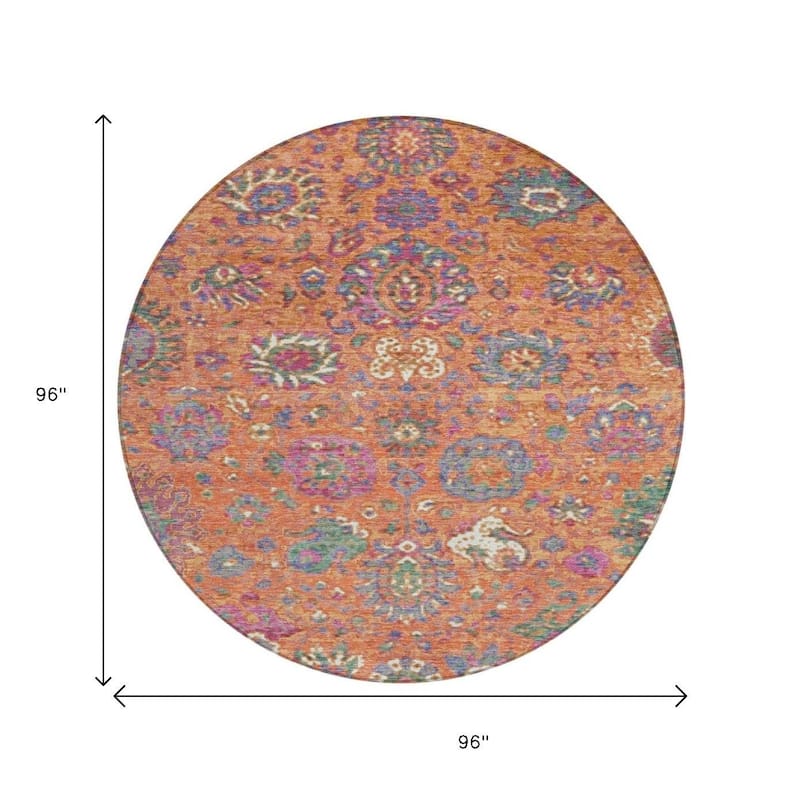 HomeRoots Floral Traditional Rectangle Outdoor Rug