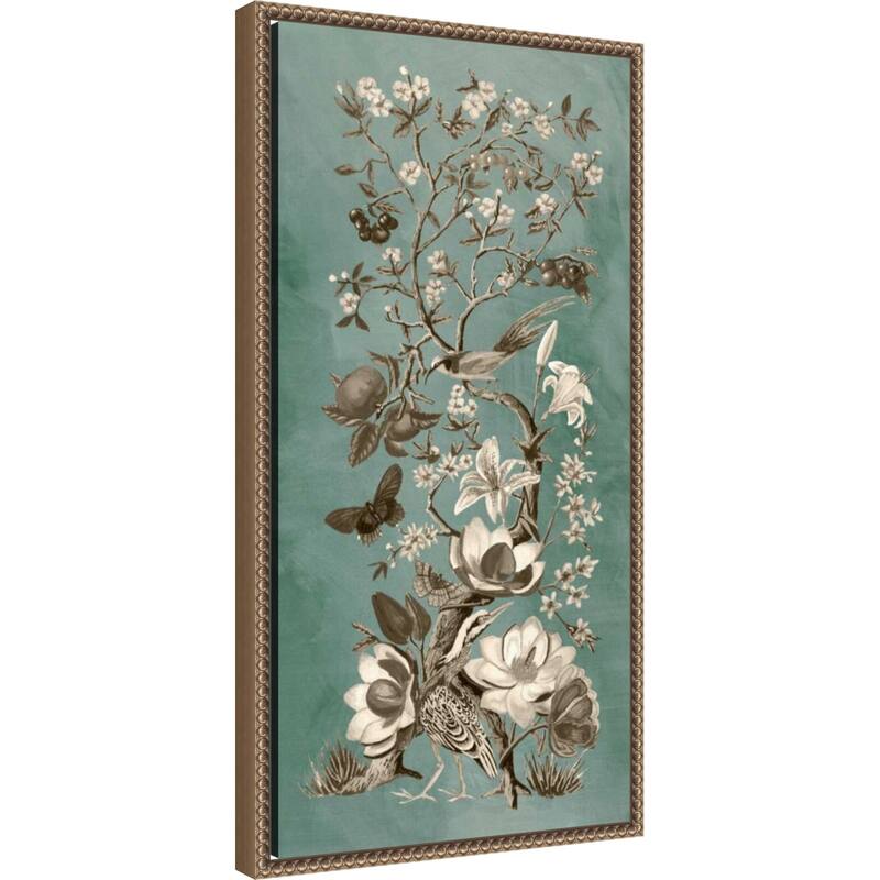 Chinoiserie Patina No. 2 by Naomi McCavitt (14 x 27 in.), Framed Canvas Wall Art Print