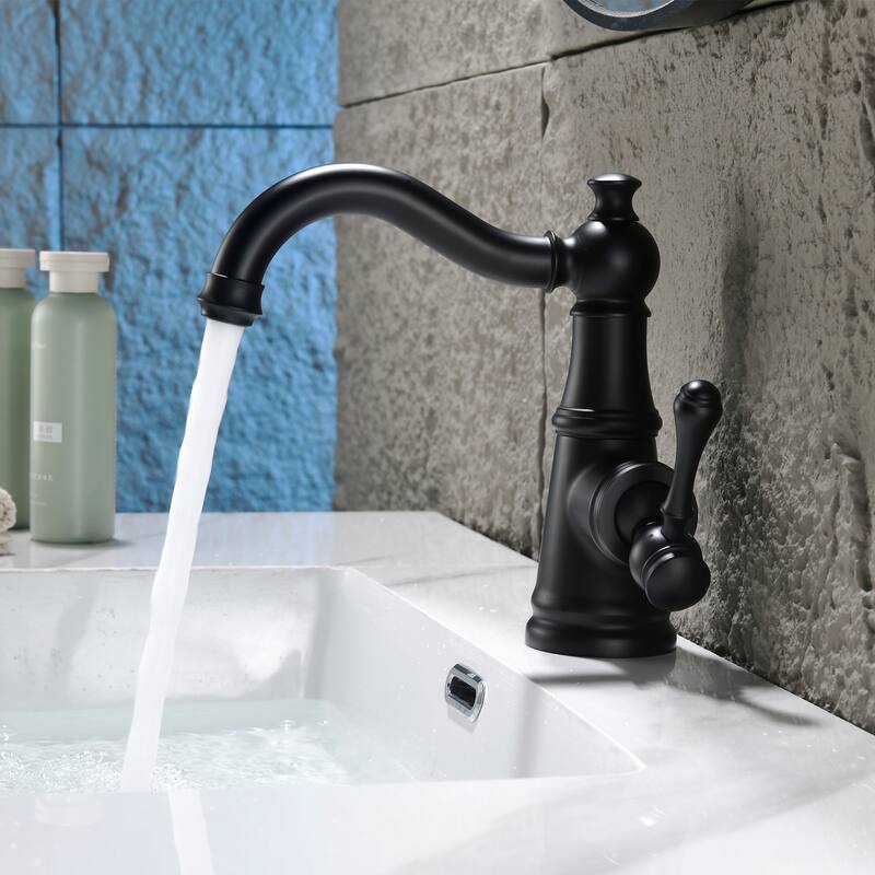 8.1"H Solid Brass Single-handle Bathroom Sink Faucet