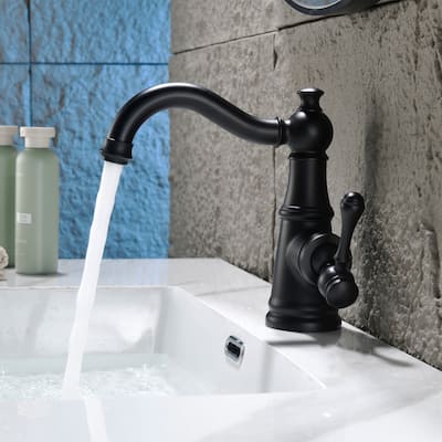 8.1"H Solid Brass Single-handle Bathroom Sink Faucet