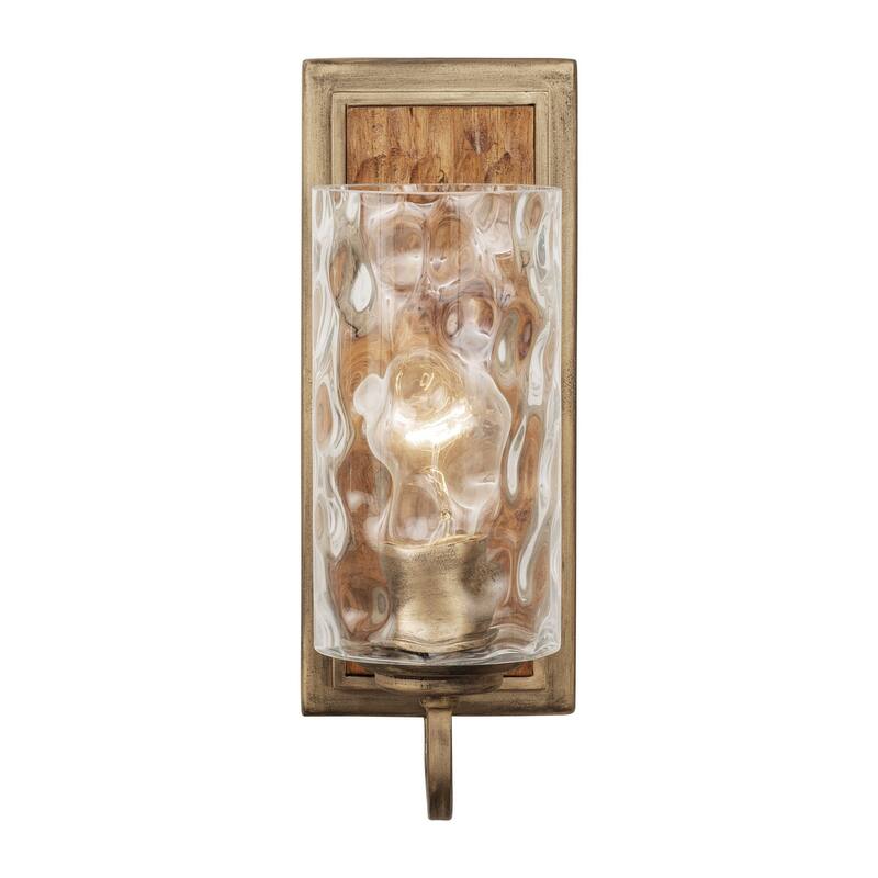 Hammer Time 1-Light Flush Glass Shaded Wall Sconce
