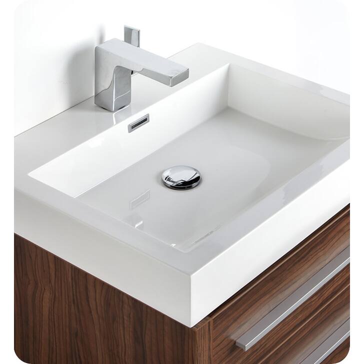 Fresca Livello 23-3/8" MDF Vanity With Mirrored Medicine Cabinet,