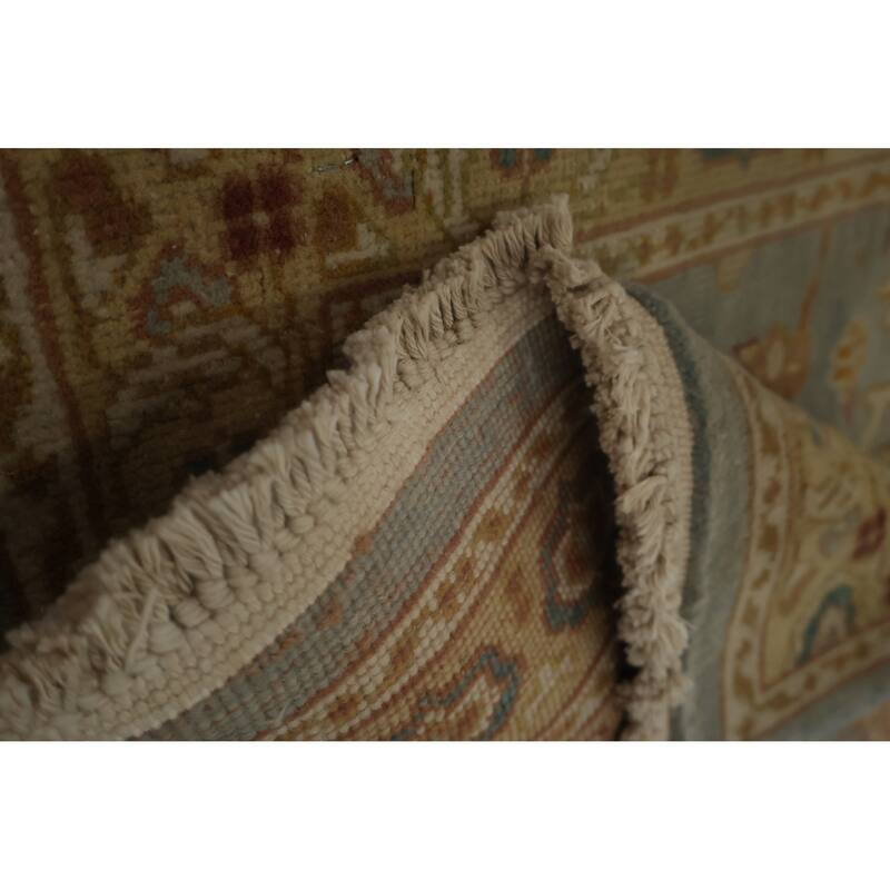 Hand Knotted Oriental 100% Wool Carpet Traditional Floral Navy Blue & Blues Ziegler Area Rug - 3' 2'' X 2' 0''