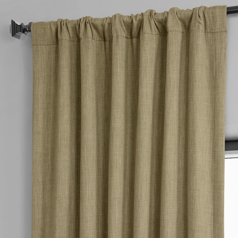 Exclusive Fabrics Faux Linen Room Darkening Curtain (1 Panel)