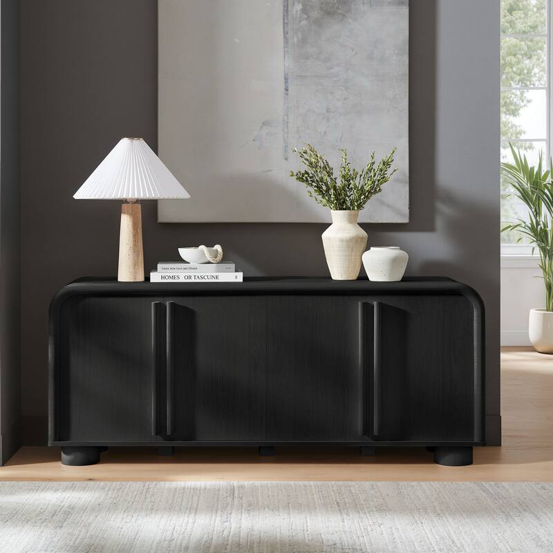 Bellamy Curved 4-Door Sideboard Cabinet