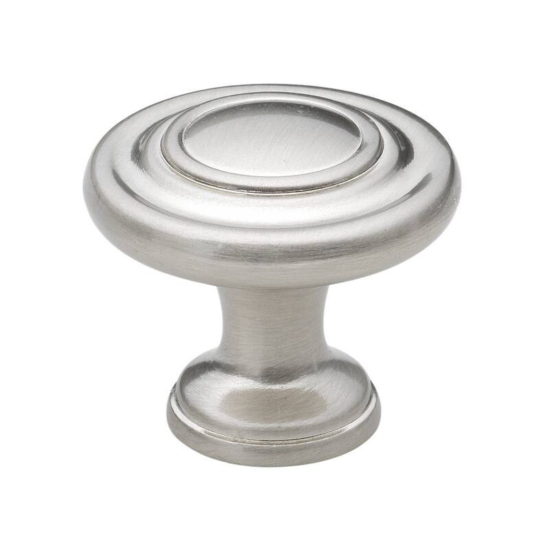 GlideRite 5-Pack 1-1/4 in. Satin Nickel Round Ring Cabinet Knobs - Satin Nickel