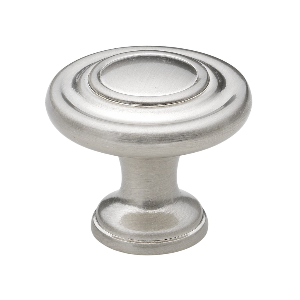 GlideRite 5-Pack 1-1/4 in. Satin Nickel Round Ring Cabinet Knobs - Satin Nickel