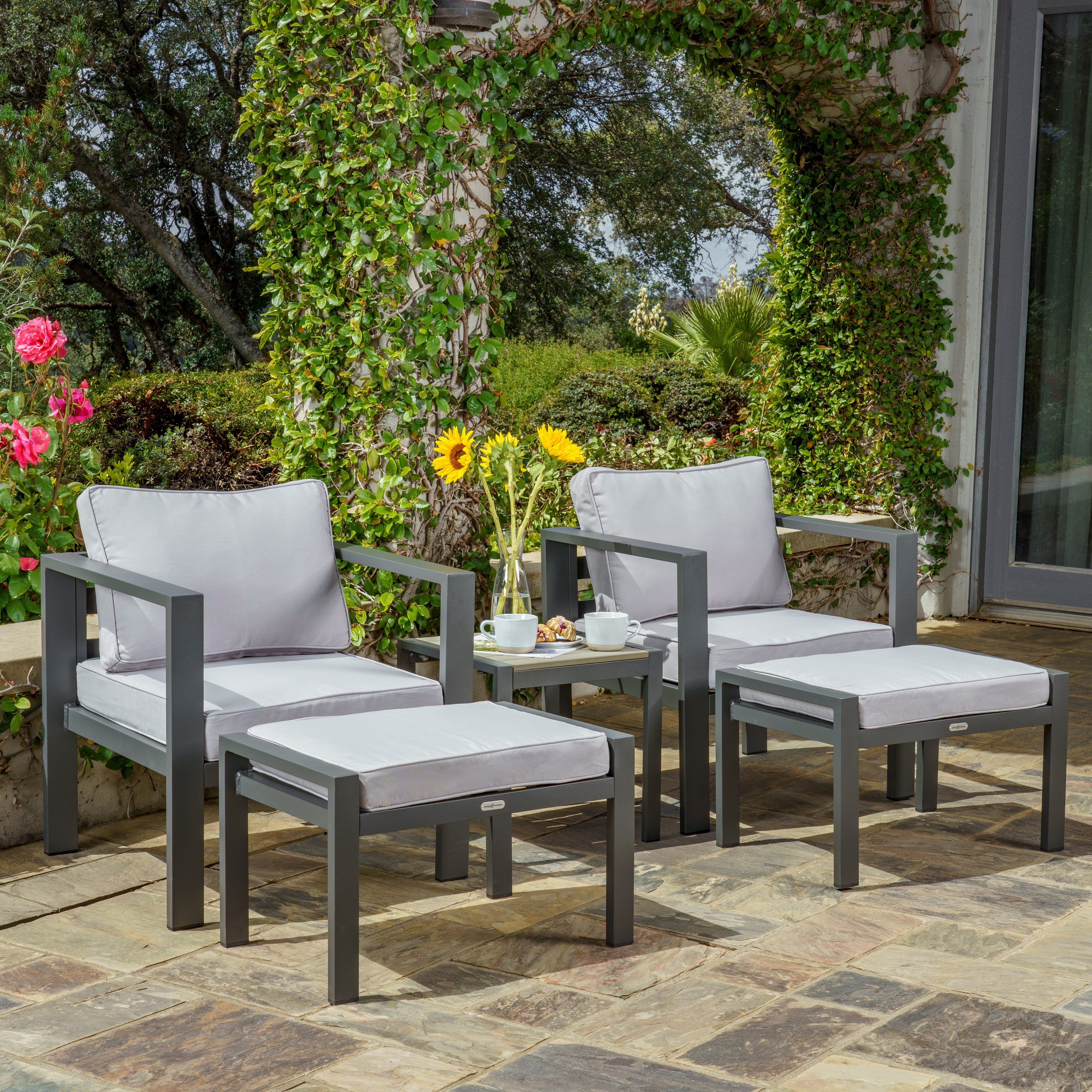 Salon de jardin 4 places en aluminium Titan - Hartman