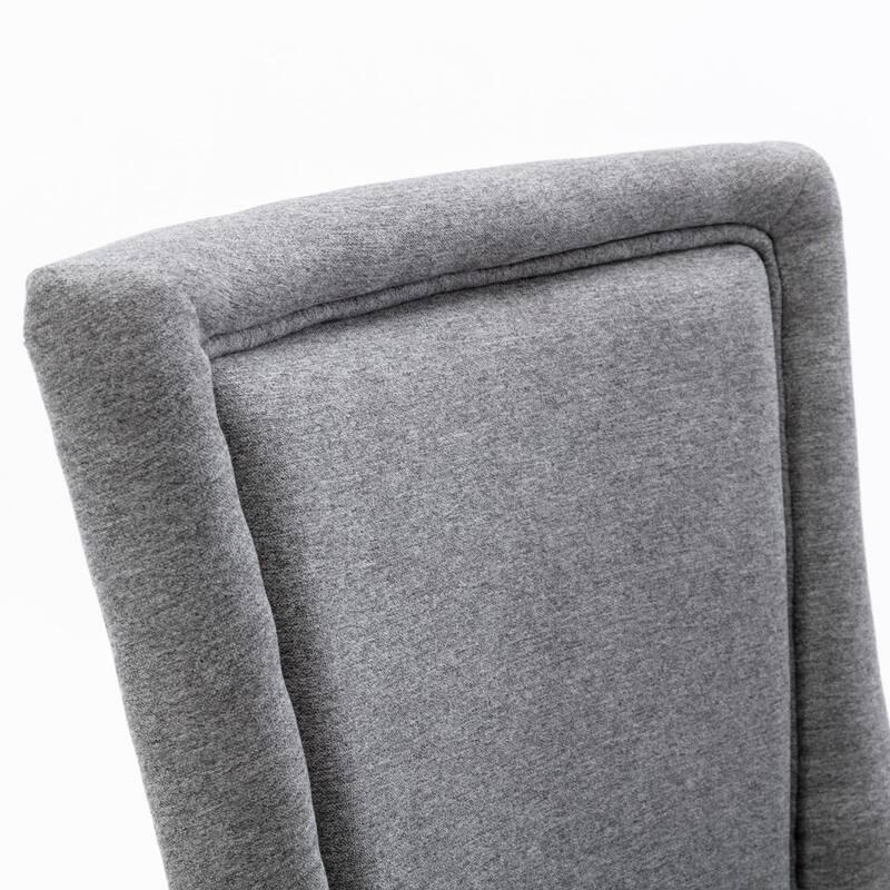 Ultra Side Dining Chair with Thickened Fabric and Bronze Nail Head, Set of 2