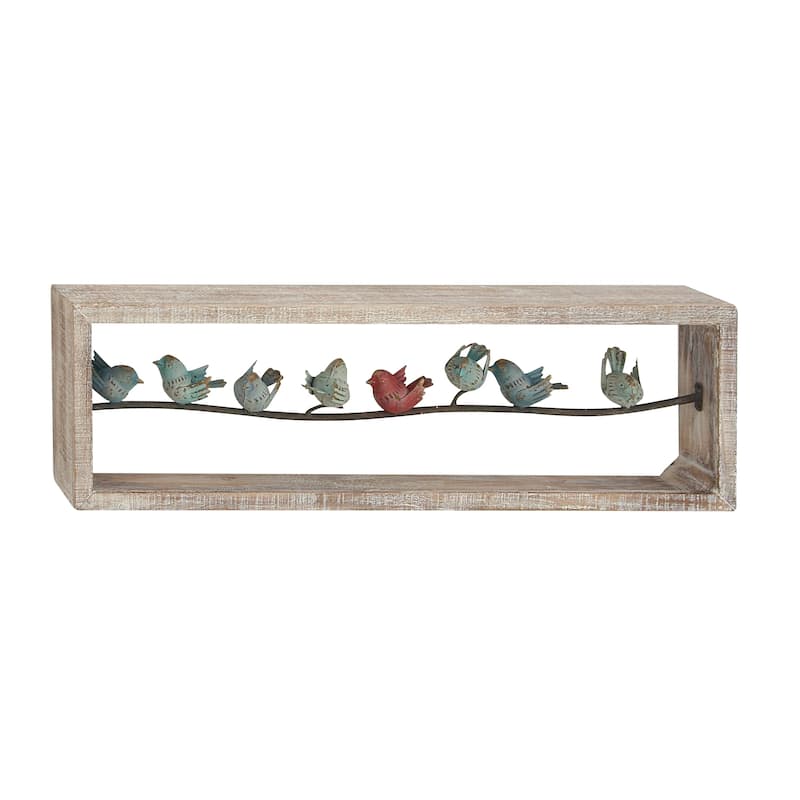 Metal Bird Home Wall Decor - White - Roche River Decor - White