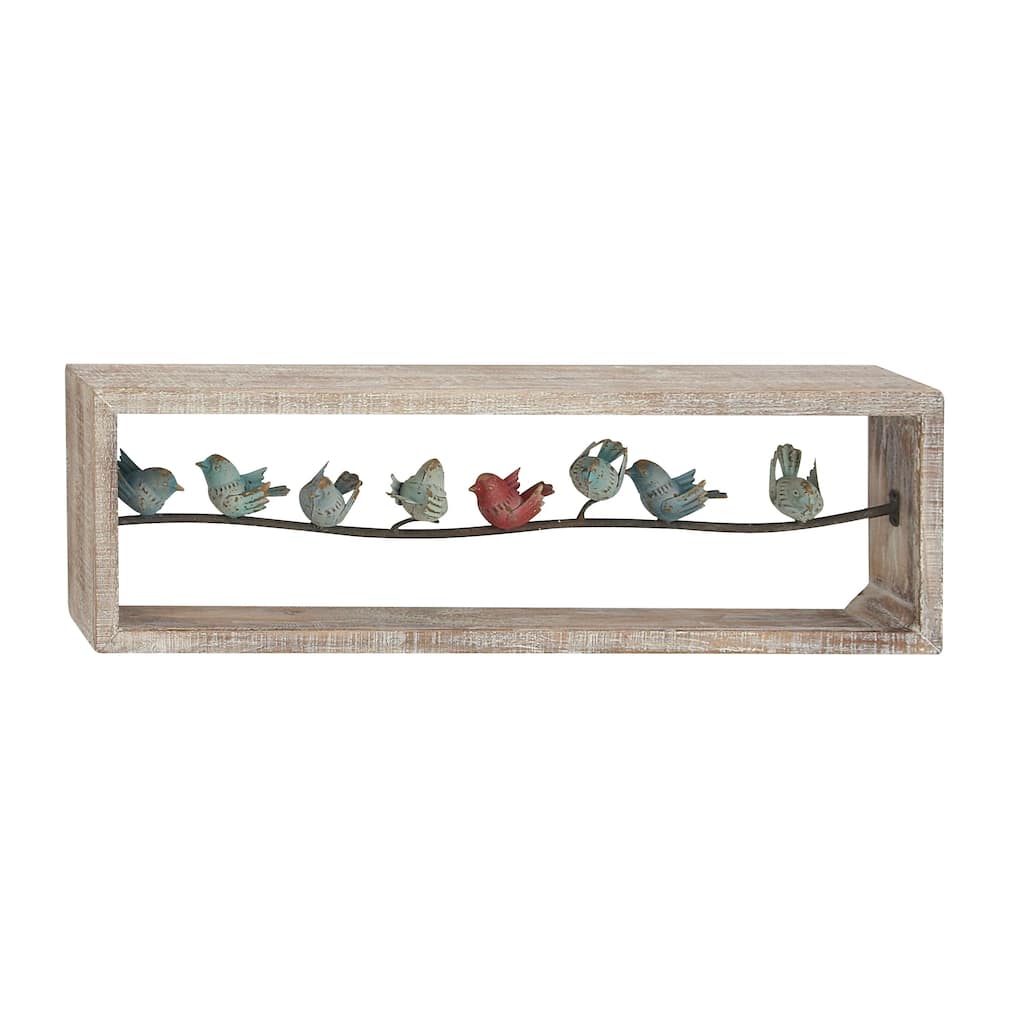 Metal Bird Home Wall Decor - White - Roche River Decor
