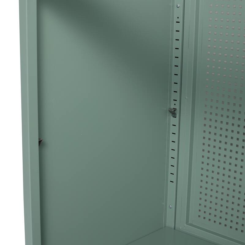 30 Inch Freestanding Bathroom Vanity Base with Adjustable Shelf and Punch-Hole Doors, Excluding Top Sink