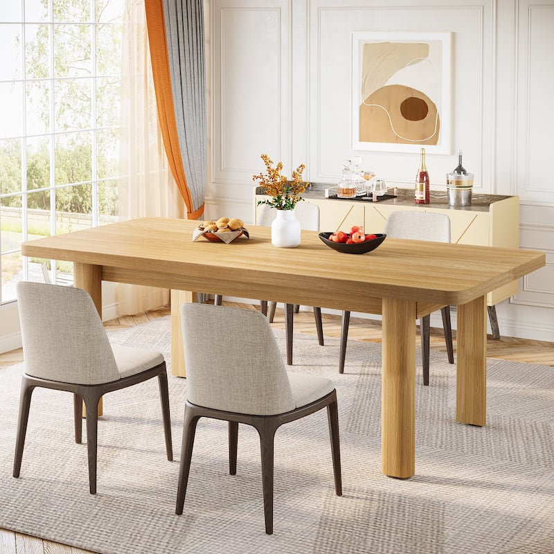 63" Large Office Computer Desk, Executive Desk with Solid Wood Legs