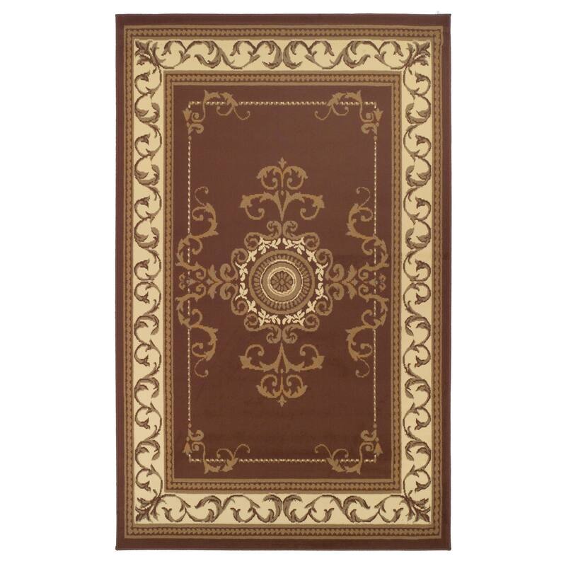 Traditional Medallion Floral Indoor Runner or Area Rug by Superior