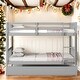 preview thumbnail 2 of 58, Kid Bed Frame Solid Wood Twin Over Twin Bunk Beds with Trundle,Safety Rail and Ladder