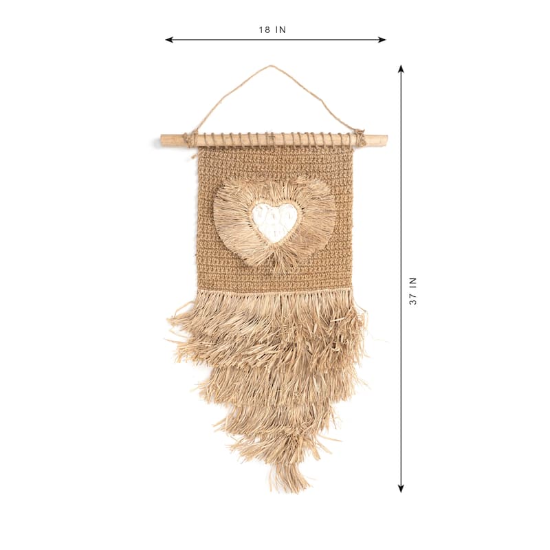 Artissance 37"H Loving Heart Wall Art Straw Natural
