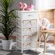 Madelia Modern and Contemporary 1-Drawer Wood Storage Unit-White