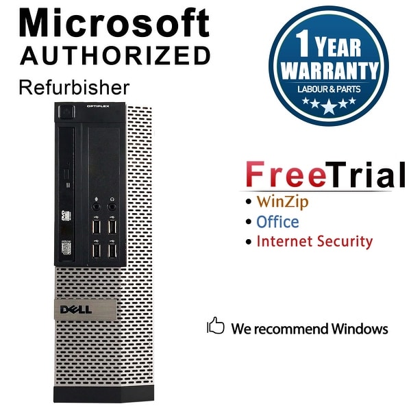 Dell OptiPlex 790 Desktop Computer SFF Intel Core I5 2400 3.1G 8GB DDR3 320G Windows 7 Pro 1 Year Warranty (Refurbished) - Black
