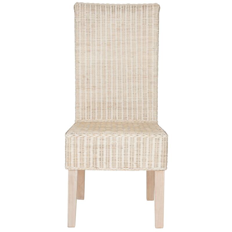 SAFAVIEH Jorine Grey Wicker Dining Chair (Set of 2) - 18.1" x 13.2" x 40.1" - 18Wx13Dx40H