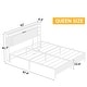 preview thumbnail 15 of 75, Bed Frame with Charging Station and RGB LED Lights, Sturdy Platform Bed with Storage Headboard,